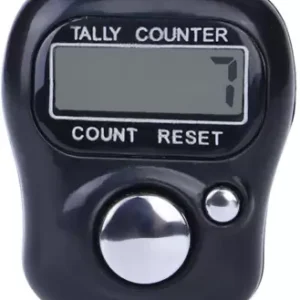 LCD Tasbih Finger Tally Counter Islamic Zikr Islam Muslim Hand Ring Counters Multi Color Mini Held Case Resettable Mechanical Manual Clicker Number Lap Tracker Random Counting Digital Tally Counter  (Black Pack of 1)